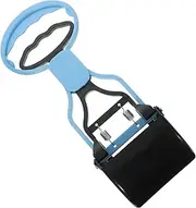 GANAZONO Pet Poop Scoop Portable Long Handle Waste Pickup Tool for Dogs Easy to Use Poop Shovel for Outdoor Cleanup Black Blue for Messes Like Leaves and Pine Cones