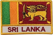 Sri Lanka National Flag Embroidered Iron on Sew on Patch Badge for Clothes etc. 9 X 6 cm