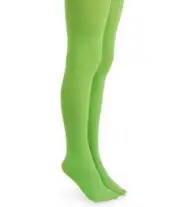 Jefferies Toddler Girls Year Around Lime Green Cotton Tights 1-3 Years