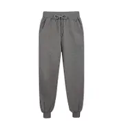 Nevenka Womens Warm Sweatpants Sherpa Lined Winter Athletic Jogger Pants-Dark Grey