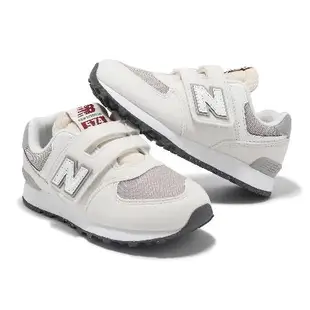 New Balance 休閒鞋 574 Wide 中童 寬楦 小朋友 海鹽 白 麂皮 網布 魔鬼氈 運動鞋 NB PV574RCD-W