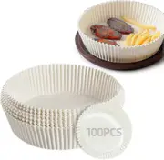 Air Fryer Parchment Paper, 100 Pieces 16cm Round Baking Paper Air Fryer Paper Liner, Disposable Waterproof Non-stick Oil Free Parchment Paper, Air Fry