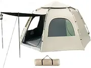 Pop Up Camping Tent | Waterproof Automatic Dome Tent for 5-8 Person - Portable Breathable Camp Tent, Instant Tents Easy Setup for Hiking Mountaineering Outdoor Camping Beach Travel