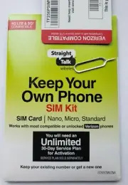 Straight Talk Verizon Nano SIM Card Bring Your Own Phone 4G LTE 5G