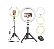 Eyonme 12” Selfie Ring Light with Tripod Stand Dimmable LED Lighting Livestream