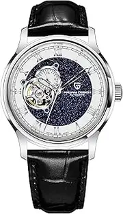 [TAYSHILEY] Pagani Design Men's Watch Roman Numerals Dial Stainless Steel Watch 100 Metres Waterproof Welf Winding Watch NH39 Sport Sapphire Glass Leather Strap Luxury Men's Watch