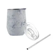 Stemless Wine Tumbler Stainless Steel Vacuum Insulated Cocktail Cup Splash Proof Wine Mug-Style 1