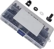 ULTECHNOVO 50pcs Rack Mount Screws Black Cage Nuts Square Insert Nuts for Computer Rack Nuts Server Rack Case