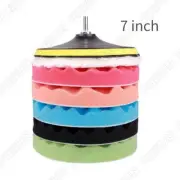 7Pcs 7"Car Polishing Pads Woolen Buffer Adhesive Backer Pad Waxing Compound Tool