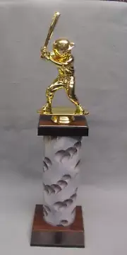 male youth SOFTBALL trophy award ball theme column weighted base trophy