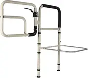 Bed Assist Rail Alloy Bed Rail Assist Railing Adjustable Bed Assist Bar with Storage Pocket Bed Railing Medical Safety Rail