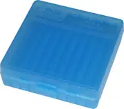 MTM Pistol Ammo Box 100 Round Flip-Top 38 Special 357 Mag - Blue P-100-3-24