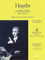 Sonate en Fa Majeur Hob. XVI: 23 - Quatre Sonates pour clavier Hob. XVI - Volume 1