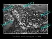 OLD LARGE HISTORIC PHOTO AYLMER ONTARIO CANADA, AERIAL VIEW OF THE TOWN c1950