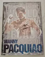 PROOF!! VERY LARGE MANNY PACQUIAO SIGNED PRINT 18x24" COA Genuine TEAM PACQUIAO