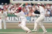 Brian Lara batting for the West Indies during the 5th Test ma- Cricket Photo 3
