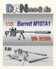 Dan Models 35309 - Sniper rifle Barrett M107A1. set 4 pcs. 3D printing - 1/35