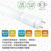 在飛比找ETMall東森購物網優惠-旭光-LED 10W T8-2FT 2呎 全電壓玻璃燈管-2