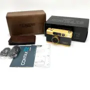 Contax T2 60th LIMITED GOLD 35mm Film Camera JAPAN Unused [New Wood Box]