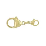 Gold Plated Sterling Silver Double Lobster Clasp Extender Connector 29mm #51229