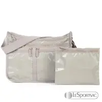 在飛比找momo購物網優惠-【Lesportsac】雙口袋A4大書包(閃耀淺沙)
