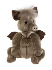 Charlie Bears Hogwash Teddy Bear Plush Collectable Flying Boar Winged Pig