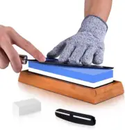 Whetstone Knife Sharpeners Dual Side 1000/6000 Grit Stone Knife Sharpener-Non Sl