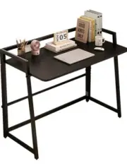Folding Computer Table, Workbench Portable, Black No Assembly Very Sturdy