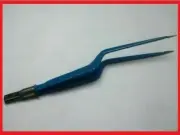 ELECTROSUR.GICAL MINI CAUTERY BAYONET BIPOLAR FORCEP 01 WITH SILICON CABLE 01 99