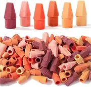 Mr. Pen Erasers for Pencils, 120 Pack, Pencil Top Erasers, Eraser Caps, Kids, Cap Tops, Sunset Orange