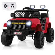 Babyjoy Electric Kids Ride on Truck 12V Battery Powered Toy Car w/Remote Control Toddler Electric Vehicle Red