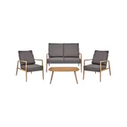 Cooper & Co. Cayo 4-Piece Outdoor Conversation Set Charcoal & Natural