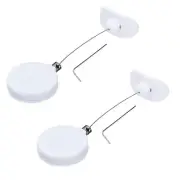 Retractable Remote Control Arc Terminal Lock,for TV,Cable Lock 2Set White 35.43"