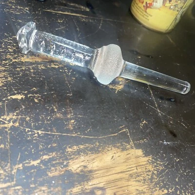 Vtg Glass New Cory Filter Rod Marked And Patented