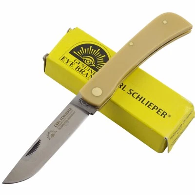 German Eye Clodbuster Large Folding Knife Yellow Handle GE99Y Made in Germany