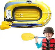 1/2 Person Inflatable Boat - Fishing Kayak Raft, Sports Tender Dinghy Boat | Foldable Portable 0.4mm PVC Kayak Fishing Boat, Easy to Carry Double Inflatable Kayak for Summer Water Sports, 180x96x30cm