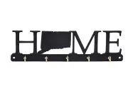 Connecticut Home State Shape Key Holder Hanger Rack Hooks Housewarming Wall Gift
