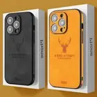 Elk Deer Leather Magsafe Shockproof Cover Case For iPhone 16 15 Pro Max 14 13 12