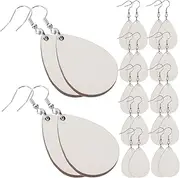 [OATIPHO] Handmade Earring Blanks Wooden Hooks 30pcs Sublimation Blanks for Earring DIY and Craft Projects