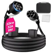 Advwin Type 2 EV Charging Cable 8M EV Charger 22kW 32A Portable Electric Car Charger with Storage Bag