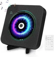 CD Player with FM Radio, Bluetooth CD Player with USB/AUX Port, Adjustable Rack,