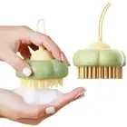Wet or Dry Brushing Silicone Massage Comb Scalp Cleaning Scrubber Shower