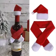 Christmas Wine Bottle Cover Mini Christmas Scarf Wine Bottle Decoration