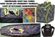 NEW HIGH SIERRA SNOWBOARD BAG + BOOT BAG COMBO-LIFE WAR!-PADDING-PUNKY CAMO-DLX.