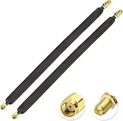 Bingfu RP-SMA Window Coaxial Cable 30CM RP-SMA Male to RP-SMA Female LoRa Flat Cable Window Bushing for WLAN Antenna Helium Miner Antenna, 2-Pack, TON00636