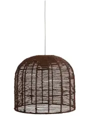 [Oriel Lighting] Poppa Hand Woven Shade Brown