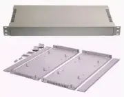 = GRAY= 1U plastic rack mount radio electronic enclosure project kit cabinet 19"