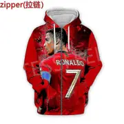 Tessffel Football Soccer Player Cristiano Ronaldo Athlete Sportsman Harajuku 3dprint Men/women Funny Pullover Casual Hoodies D19 High Quality hoodi...