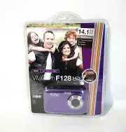 Vivitar ViviCam F128 Purple 14.1MP Digital Camera Brand New