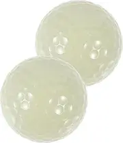 Abaodam 2pcs Luminous for Night Play Durable Synthetic Bright Glow The Dark Balls for for Golf Training and Nighttime Golfing Activities